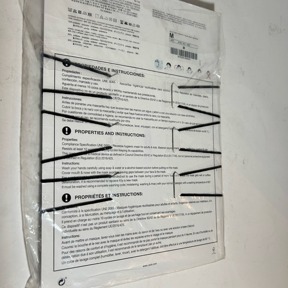 NEW ZARA REUSABLE FACE MASKS (PACK OF 3) BLACK - Picture 5 of 7